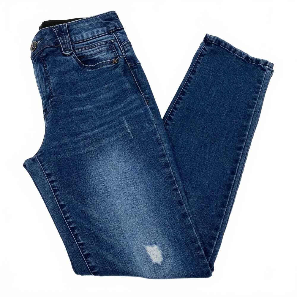 Democracy Blue Dark Wash Straight Leg Jeans Stretch | Womens 6